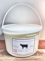 Photo with 1 products - Premium Grass-fed Beef Tallow Fat. 5-Gallon Bulk Size Buckets. Limited Quantities. Free shipping.
