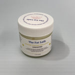 Cooling tallow face lotion for mature skin by The Fat Lady, featuring botanical extracts and collagen boosters in a skincare jar.