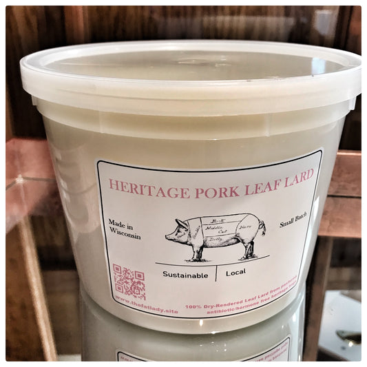 Premium Heritage Pork Leaf Lard Fat.  Bulk Size Buckets.