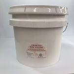 Premium grass-fed beef suet tallow fat in bulk 3.5-gallon bucket from The Fat Lady, ideal for cooking and rendering.