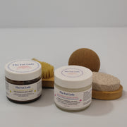 The Fat Lady Tallow Foot Spa Gift Set with natural foot care products in a decorative gift box.