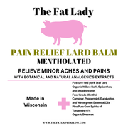 Lard Rub Mentholated. Deep Pain Relief Penetrating Formula with Willow bark & herbal oils - 1.5 Oz