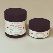 Organic Rose Water, Raw Honey & Tallow All‑in‑One Lotion