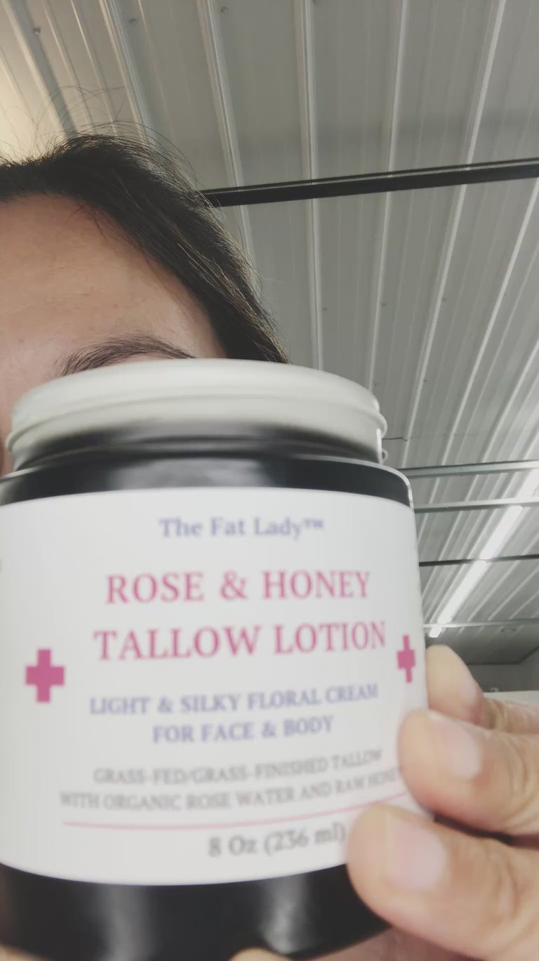 Organic Tallow Honey and Rose Water Lotion All‑in‑One