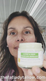 Wild Gard Catnip and Neem Tallow Bug Repellent Used on Face